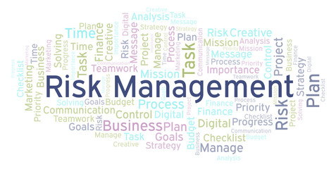 Fototapeta premium Risk Management word cloud, made with text only.
