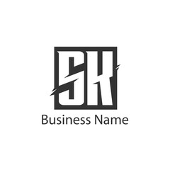 Initial Letter SK Logo Template Design