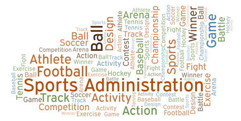 Sports Administration word cloud.