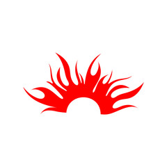 fire logo icon design template vector