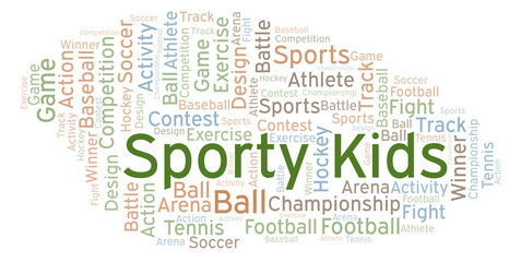 Sporty Kids word cloud.