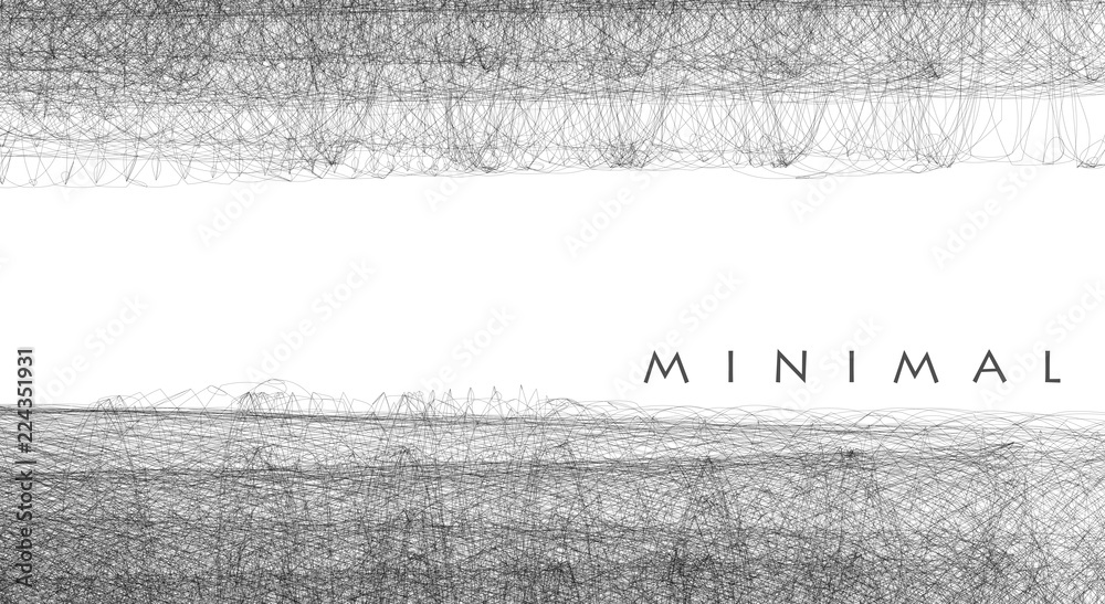 Poster Simple black and white shaded background with thin lines. Minimal vector pattern