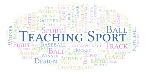 Fototapeta premium Teaching Sport word cloud.