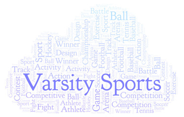 Obraz premium Varsity Sports word cloud.