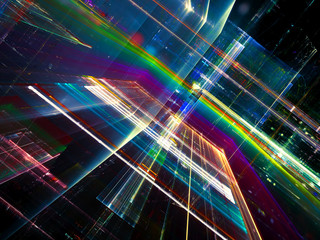 Naklejka premium Abstract technology fractal background - digitally generated ima