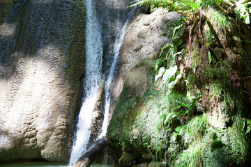 picturesque waterfall in the mountains