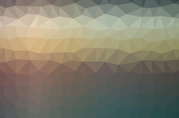Abstract illustration of yellow, brown, blue and grey triangle polygon background.