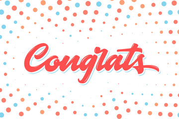 Congrats card. Hand lettering