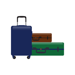 suitcase logo icon design template vector