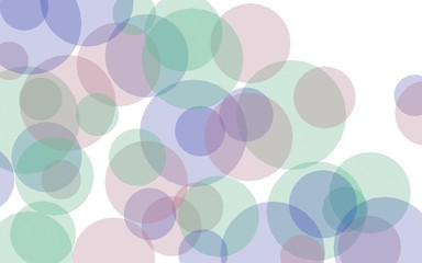 Fototapeta na wymiar Multicolored translucent circles on a white background. Green tones. 3D illustration