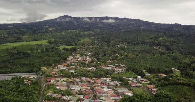 Flyover footage from a drone in Heredia