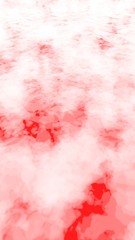 Background of abstract white color smoke isolated on red color background. The wall of white fog. 3D illustration