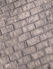 Gray pavement background.