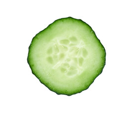 cucumber slice isolated on a white background