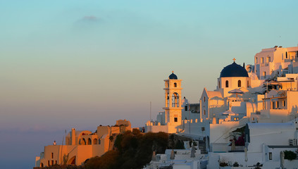 Sunrise view of Imerovigli. Santorini, Greece