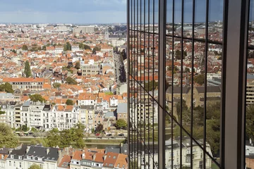 Photo sur Plexiglas Bruxelles Bruxelles, quartier Louise, vue aérienne