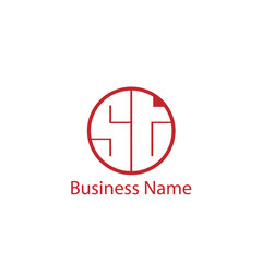 Initial Letter ST Logo Template Design