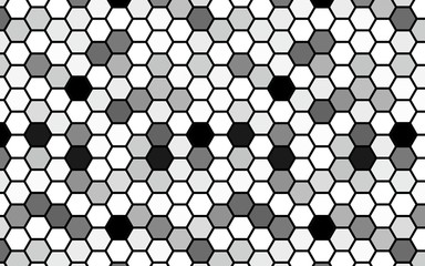 Black honeycomb with a gradient color. Isometric geometry. 3D illustration