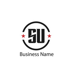 Initial Letter SU Logo Template Design