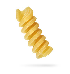 Fusilli pasta isolated with clipping path