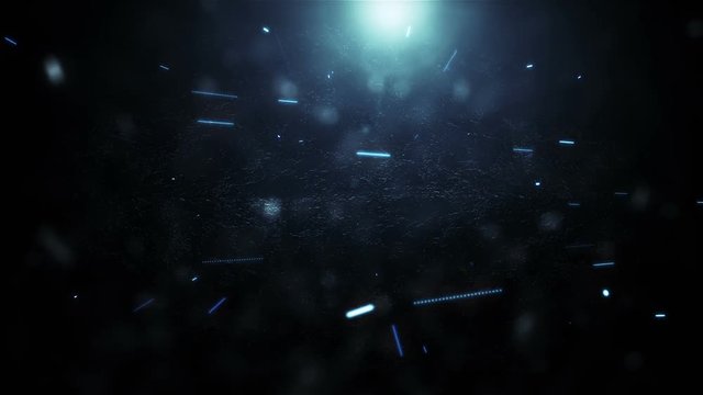 Loop ice streaks and particles cinematic background for motion graphics, VFX and animations etc