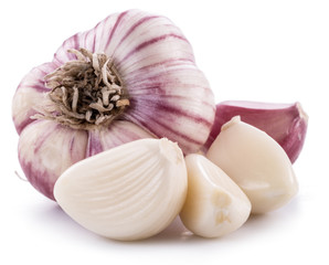 Obraz na płótnie Canvas Garlic bulb and garlic cloves.