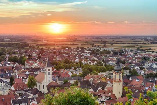 Blick auf Schriesheim