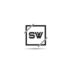 Obraz premium Initial Letter SW Logo Template Design