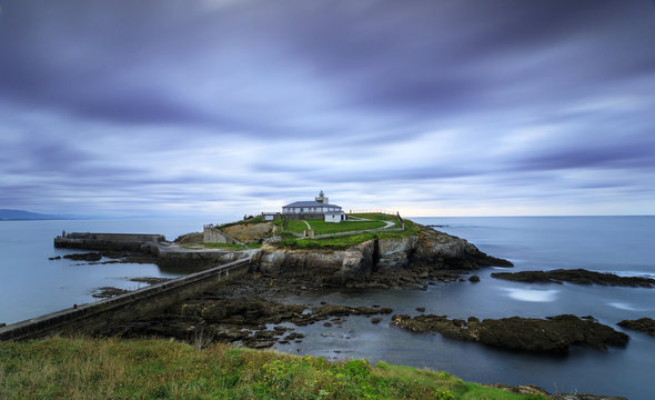 View of Tapia de Casariego Lighthouse, Spain.