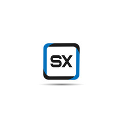Initial Letter SX Logo Template Design