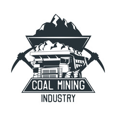 coal mining insignia. vector illustration