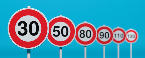 Panneaux de vitesse © Fox_Dsign