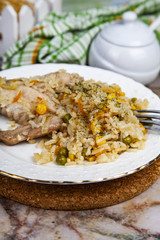 Rice with chicken and vegetables