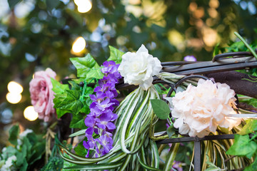 Garden wedding flowers arrangement
