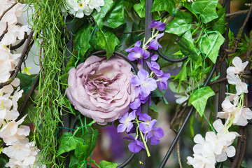 Garden wedding flowers arrangement
