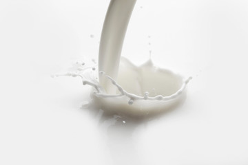 Pouring milk splash