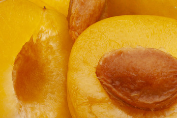 Texture of the fruit of the plum One fruit is enlarged to the size of the screen