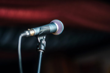 Obraz premium Microphone setting for an event