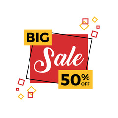 Big Sale Banner. 50% Off