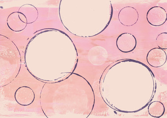 handmade acrylic painting with circles in pink, artwork is created and painted by myself and makes...