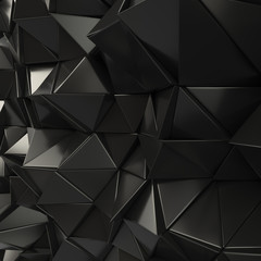 Black abstract triangles backdrop