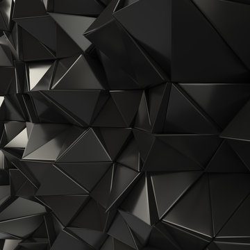 Black abstract triangles backdrop © dymentyd