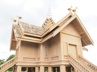 Castle stone Highlights are majestic on the hilltop. The castle is built with sandstone. Beautiful on Pak Chong Nakhon Ratchasima