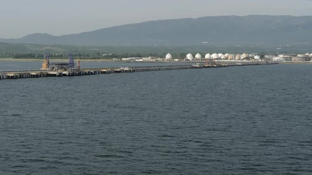 Jetty of petrochemical gas marine terminal