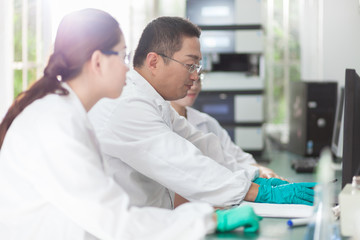 Fototapeta premium people working at laboratory