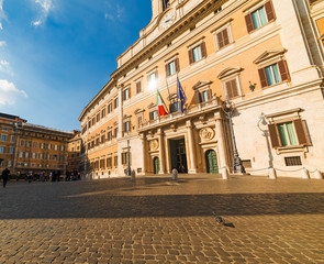 Montecitorio square in Rome