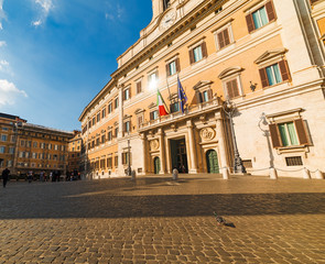 Fototapeta premium Plac Montecitorio w Rzymie