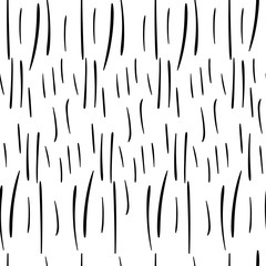 Hand lines seamless pattern, hand-drawn Different lines straight, wavy, interrupt, dotted, thick,Isolated on white background.Vector EPS10
