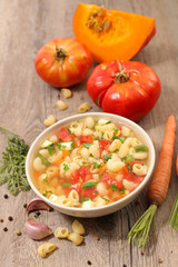 soup with pasta and vegetable
