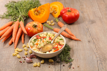 soup with pasta and vegetable